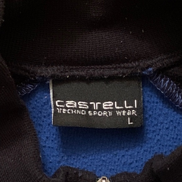 🚴♂️CASTELLI BLUE & BLACK LONG SLEEVE BACK POCKET CYCLING JERSEY - SIZE L 🚴♂️ - Picture 4 of 11